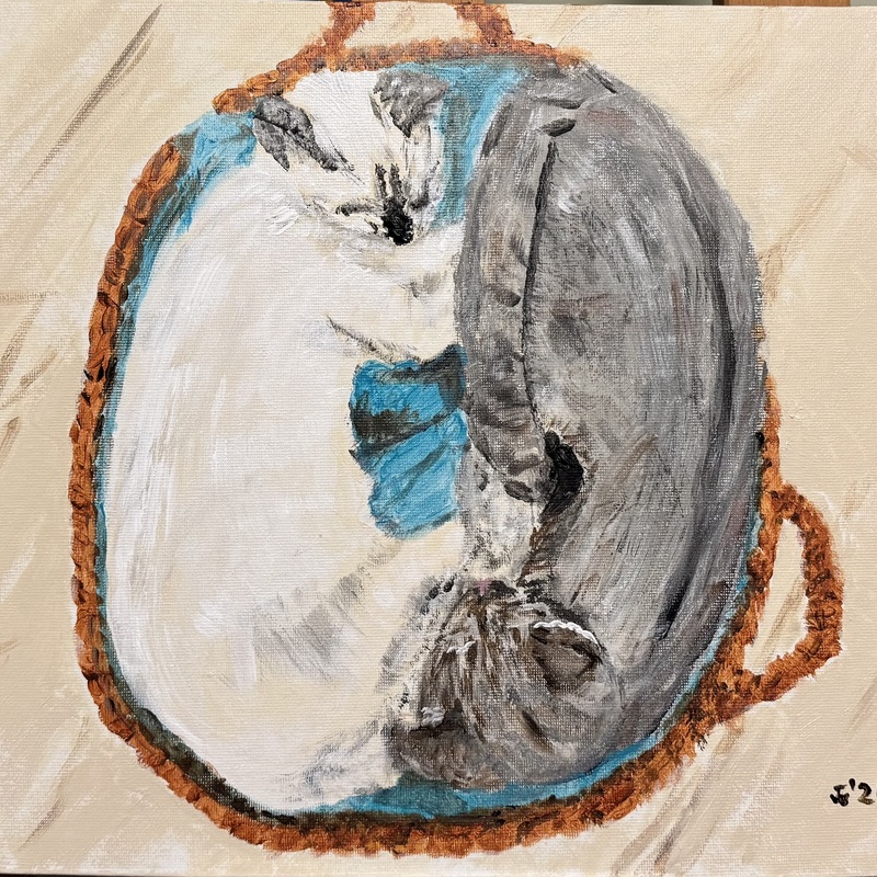 “Yin Yang, Pico and Kiki Version” painted 22 April, 2026