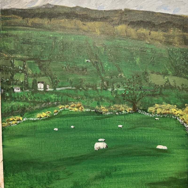 Greener Pastures 
Northern Ireland sheep pasture.
Painted 13 April, 2026