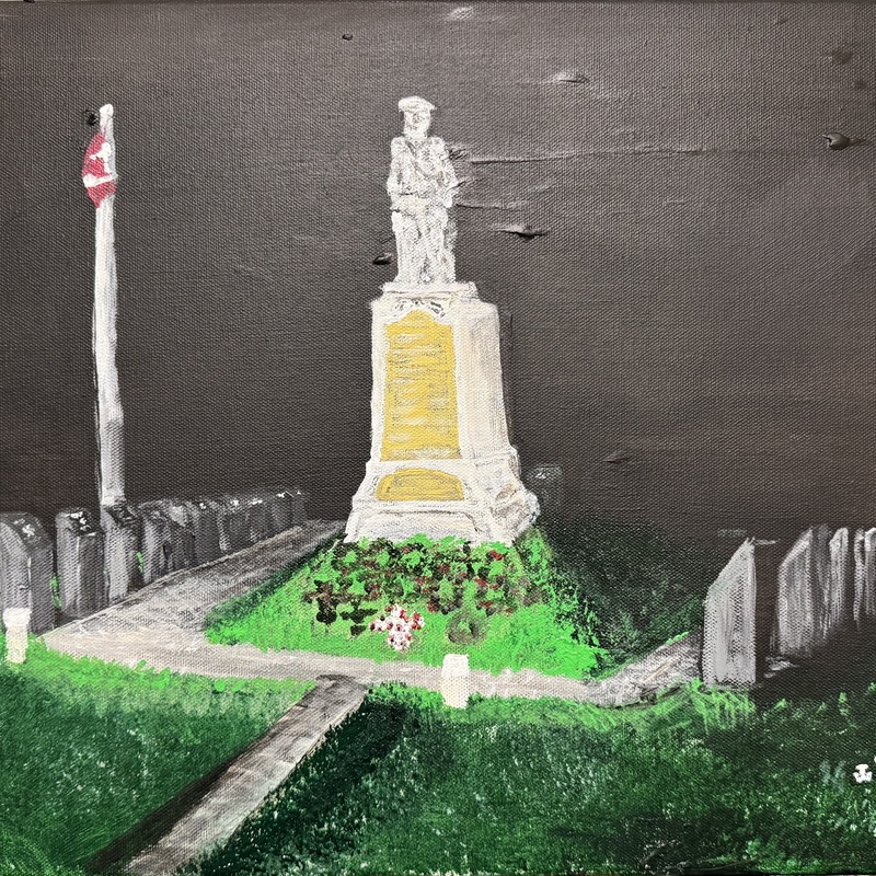 The Peace of War

Based on Morewood Cenotaph at night.

Completed January 11th, 2026

Acrylic on canvas
16 x 20