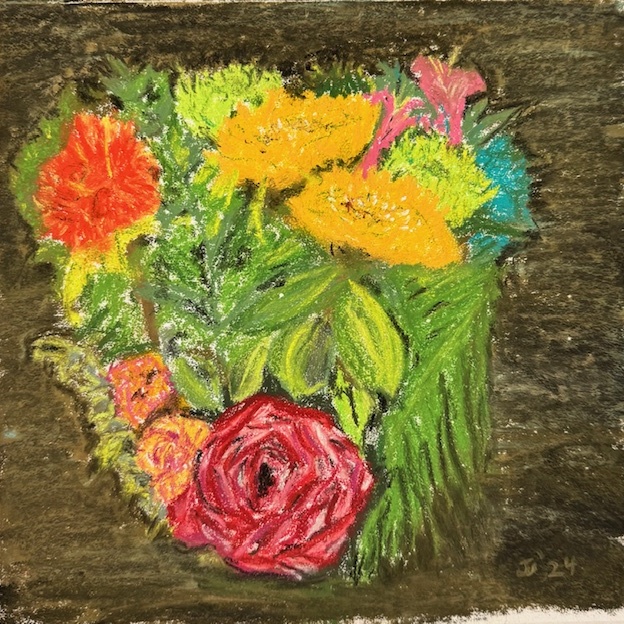 Pastel attempt of some flowers.